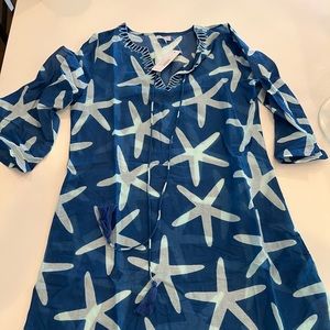 Blue Tunic Coverup - NWT - XS